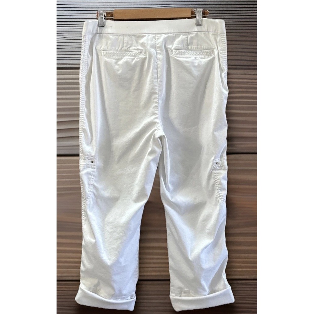 CHICOS Women's Ultimate Fit Luxe Twill Utility Crop Pants Sz‎ 12 (2) Cute ! - Picture 4 of 6